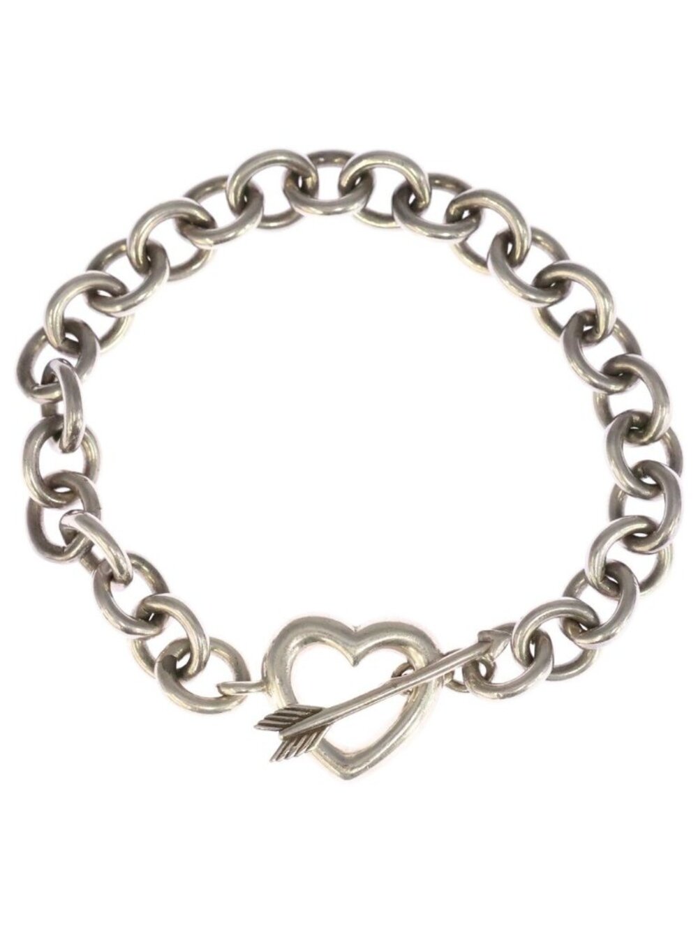 Tiffany & Co Heart and Arrow Bracelet Chain Silver